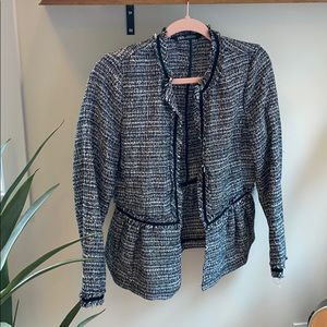 Zara Ruffle Tweed Jacket